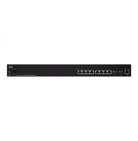 Switch wieżowy Cisco SX350X-08 6 portów 10 Gigabit Ethernet 2 porty 10 Gigabit Ethernet/ 10 Gigabit Ethernet SFP+