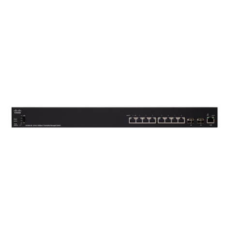 Switch wieżowy Cisco SX350X-08 6 portów 10 Gigabit Ethernet 2 porty 10 Gigabit Ethernet/ 10 Gigabit Ethernet SFP+