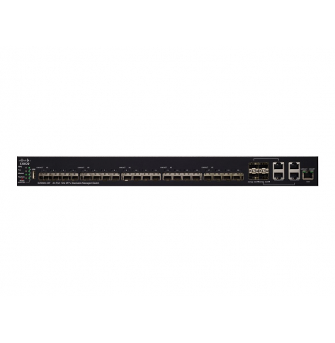 Switch wieżowy zarządzalny Cisco SX550X-24 24 porty SFP+ 10 Gb 4 porty combo 10 Gigabit SFP+