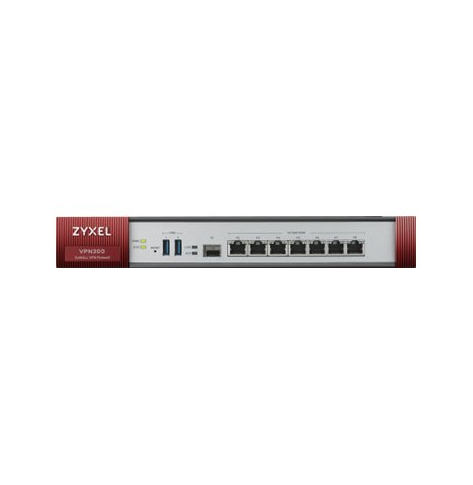 Firewall Zyxel VPN300, 300xVPN, 10xSSL, 7xWAN/LAN/DMZ, 1xSFP, WiFi Controler
