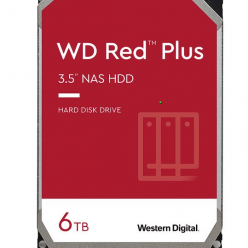 Dysk serwerowy WD Red Plus 6TB SATA 6Gb/s 3.5 64MB Cache IntelliPower Internal 24x7 optimized for SOHO NAS systems 1-8 Bay HDD Bulk