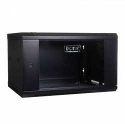 Szafa serwerowa DIGITUS  19" 6U 368 600x450mm drzwi szklane czarna niezmontowana