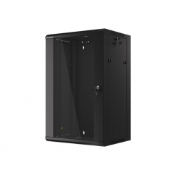 Szafa serwerowa 19inch wall-mounted rack 18U/570x450 demounted fast assembling flat pack black