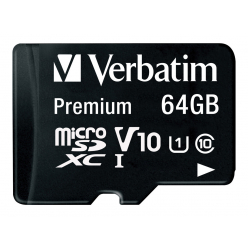 Karta pamięci Verbatim 64GB mirco SDXC card Class 10 incl. adapter 