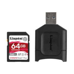 Karta pamięci Kingston 64GB SDXC React Plus SDR2 + MLP SD Reader