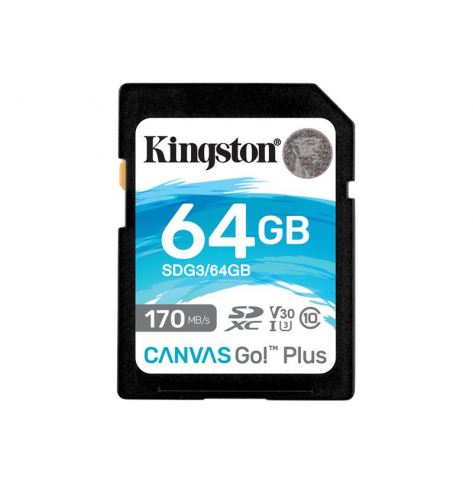 Karta pamięci Kingston 64GB SDXC Canvas Go Plus 170R C10 UHS-I U3 V30