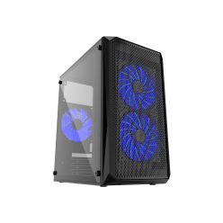 Obudowa GEMBIRD CCC-FORNAX-970B Gaming design PC case 3 x 12 cm fans blue