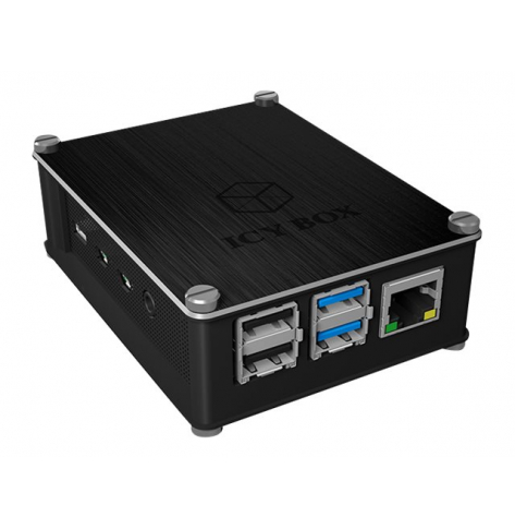 Obudowa ICY BOX Raspberry Pi 4 Alu cover + mesh Black