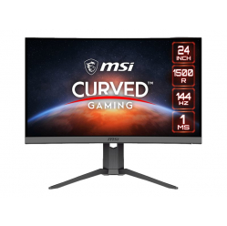 Monitor MSI Optix G24C6P 23.6 1920x1080 VA Curve 1500R 144Hz 1ms Black 2xHDMI 1.4 DP 1.2 