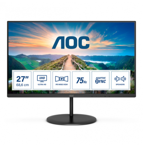 monitor AOC U27V4EA 27 3 sides frameless IPS monitor UHD HDMI DisplayPort
