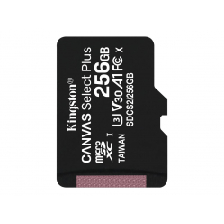 Karta pamięci Kingston 256GB microSDXC Canvas Select Plus 100R A1 C10 Single Pack w/o ADP