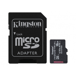 Karta pamięci Kingston 16GB microSDHC Industrial C10 A1 pSLC Card + SD Adapter