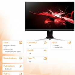 Monitor Acer 27 cali Nitro XV273Xbmiiprzx