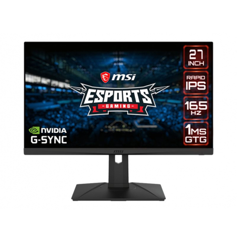 Monitor MSI Optix G273QPF 27 Rapid IPS WQHD 165Hz 300cd/m2 1ms 2xHDMI DP PIVOT