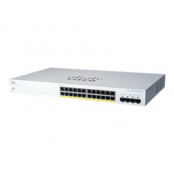 Switch Cisco Business CBS220 Smart 24-port Gigabit PoE 195W 4x1G SFP uplink