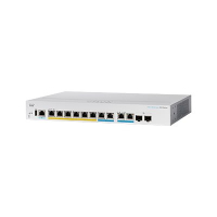Switch zarządzalny Cisco CBS350 6 portów 10/100/1000 (PoE+) 2 porty 2.5GBase-T (PoE+) 2 porty combo 10 Gigabit SFP+/RJ-45
