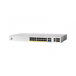 Switch wieżowy zarządzalny Cisco CBS350 20 portów 10/100/1000 (PoE+) 4 porty 2.5GBase-T (PoE+) 2 porty combo 10 Gigabit SFP+/RJ-45 2 porty 10 Gigabit SFP+