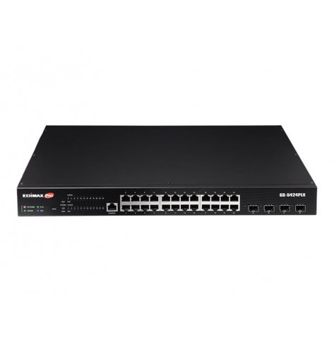 Switch smart EDIMAX 24 porty 10/100/1000 (PoE+) 4 porty 10 Gigabajtów SFP+ (uplink)