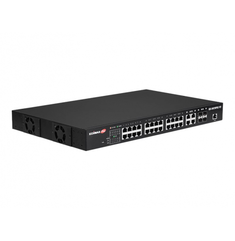 Switch smart EDIMAX 24 porty 10/100/1000 (PoE+) 4 zestawy SFP