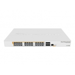 Switch MIKROTIK CRS328-24P-4S+RM PoE 24x RJ45 1000Mb/s 4x SFP+ Dual Boot PoE Budget 500W