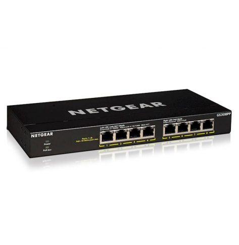 Switch Netgear GS308PP-100EUS 8-Port PoE/PoE+ Gigabit Desktop Switch Metal (GS308PP)=