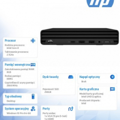 Komputer HP Inc. Desktop MiniPC 260DM G4 i3-10110U 256/8GB/W10P 23G84EA 
