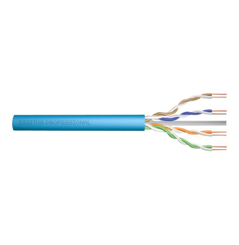 DIGITUS DK-1614-A-VH-5 CAT 6A U-UTP installation cable 500MHz Dca EN 50575 AWG 23/1 500m drum sx blue