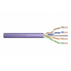 DIGITUS Installation cable cat.6 U/UTP Dca solid wire AWG 23/1 LSOH 500m violet reel