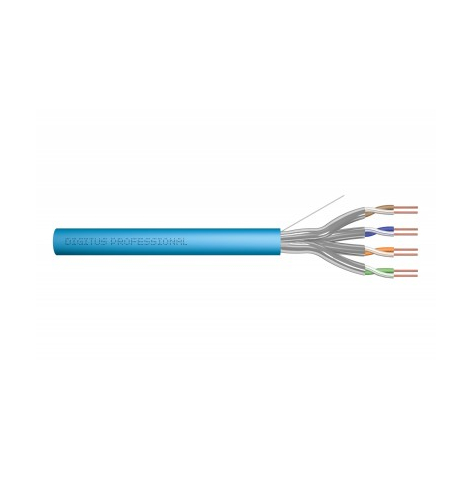 DIGITUS Installation cable cat.6A U/FTP Dca solid wire AWG 23/1 LSOH 50m blue foiled