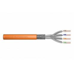 DIGITUS Installation cable cat.7 S/FTP B2ca solid wire AWG 23/1 LSOH 500m orange reel