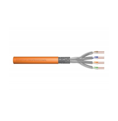 DIGITUS Installation cable cat.7 S/FTP Dca solid wire AWG 23/1 LSOH 50m orange foiled