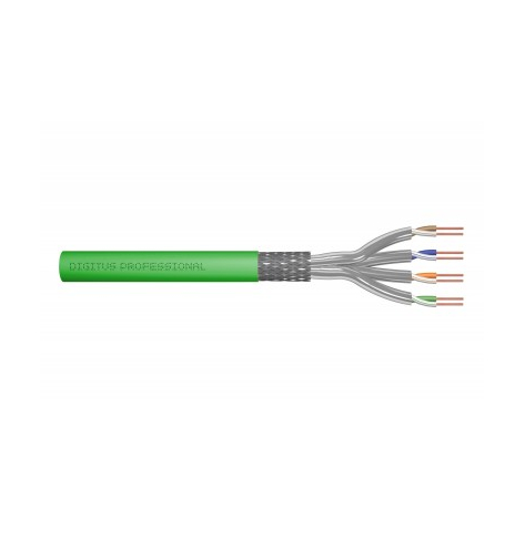 DIGITUS Installation cable cat.8.2 S/FTP Dca solid wire AWG 22/1 LSOH 50m green foiled