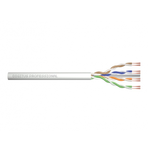 DIGITUS CAT 6A U-UTP patch cable raw length 100m paper box AWG 26/7 LSZH simplex color grey