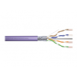 DIGITUS Installation cable cat.6 F/UTP B2ca solid wire AWG 23/1 LSOH 500m violet reel