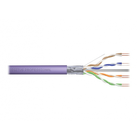 DIGITUS Installation cable cat.6 F/UTP B2ca solid wire AWG 23/1 LSOH 500m violet reel