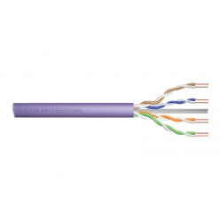 DIGITUS Installation cable cat.6 U/UTP B2ca solid wire AWG 23/1 LSOH 100m violet foiled
