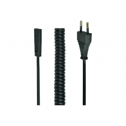 GEMBIRD PC-C1-VDE-1.8M Power curled cord C1 2 x 0.75 sq.mm VDE approved 1.8 m