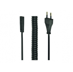 Kabel GEMBIRD PC-C1-VDE 1.8M Power curled 2 x 0.75 sq.mm VDE approved 1.8 m