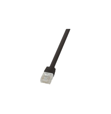 LOGILINK CF2013U LOGILINK - Patchcord Cat.6 U/UTP, dł. 0.25m, płaski SlimLine, czarny