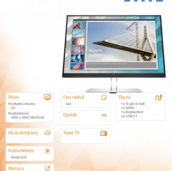Monitor HP E24I G4 24 WUXGA