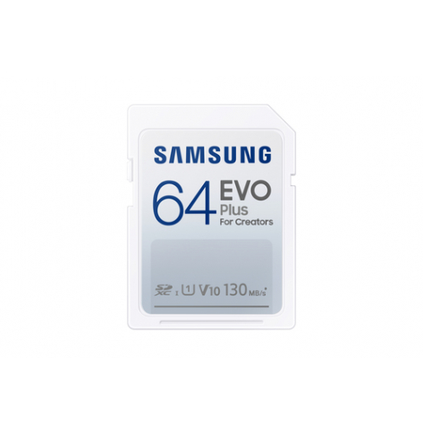 Karta pamięci SAMSUNG EVO PLUS SDXC 64GB Class10 UHS-I Read up to 130MB/s