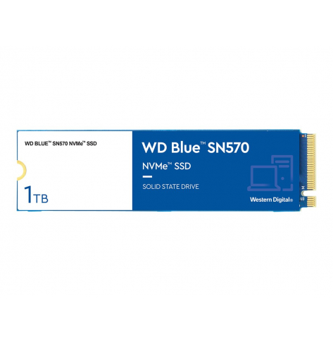 Dysk WD Blue SSD SN570 NVMe 1TB M.2 2280 PCIe Gen3 8Gb/s internal single-packed 