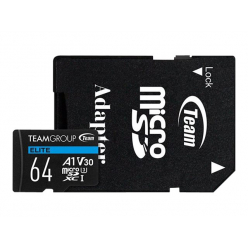 Karta pamięci Team Group Micro SDXC 64GB Elite A1 V30 + Adapter
