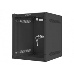 Szafa serwerowa Lanberg Rack cabinet 10inch wall mount 6U 280x310 black with metal door flat pack