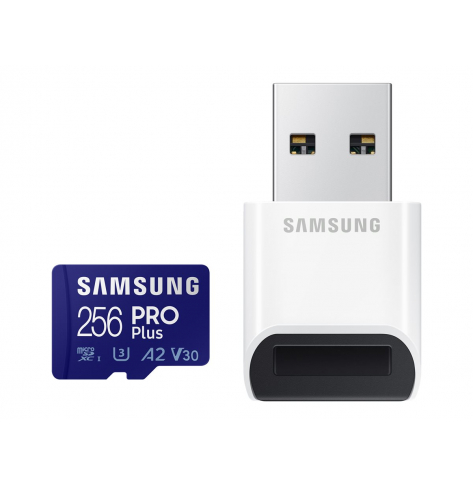 Karta pamięci SAMSUNG PRO Plus 256GB microSDXC UHS-I U3 160MB/s Full HD 4K UHD memory card including USB card reader