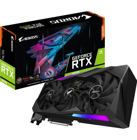 Karta graficzna GIGABYTE AORUS GeForce RTX 3070 MASTER 8GB 256bit 3xDP 3xHDMI LHR