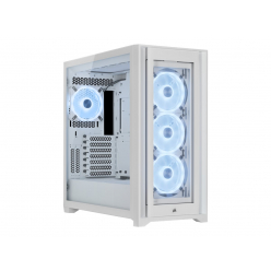 Obudowa CORSAIR iCUE 5000X RGB QL Edition Tempered Glass Mid-Tower Smart Case White