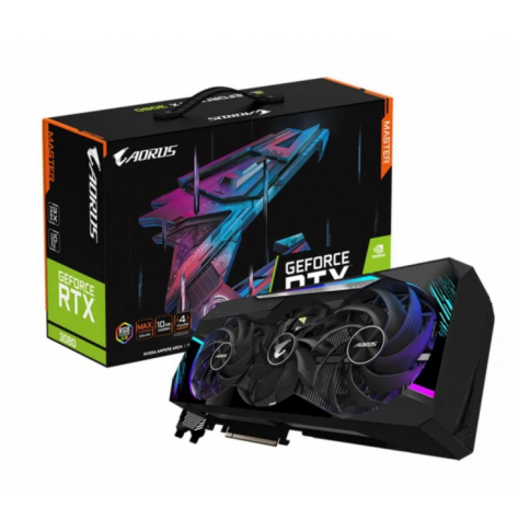 Karta graficzna GIGABYTE AORUS GeForce RTX 3080 MASTER 10GB 3 20bit 3xDP 3xHDMI LHR