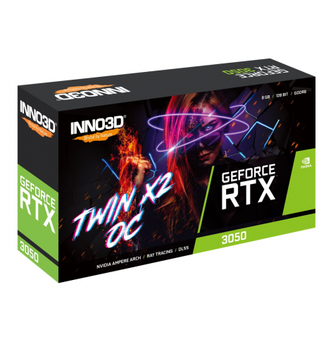 Karta graficzna INNO3D GeForce RTX 3050 Twin X2 OC 8GB GDDR6X 128-bit 3xDP+HDMI 