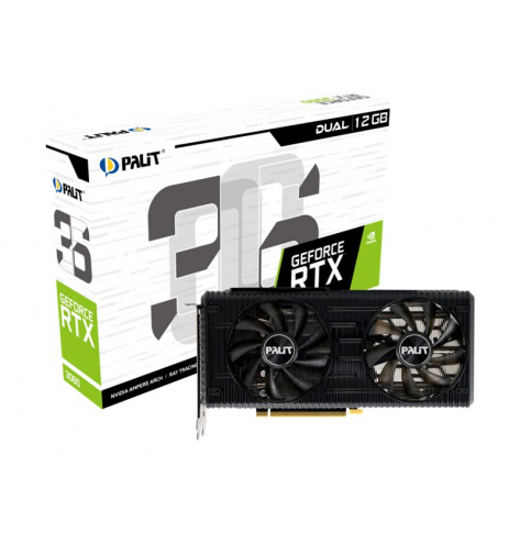 Karta graficzna PALIT GeForce RTX 3060 Dual OC 12GB GDDR6 192-bit 1320/1837 MHz Triple DP 1.4a HDMI 2.1